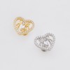 MULTI CZ HEART SPIDER PUSHIN (THREADLESS) 316L SURGICAL STEEL LABRET SET